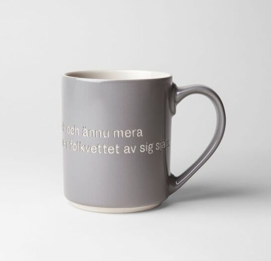Astrid Lindgren Mugg Ge Barnen Kärlek 35 cl Grå, Design House Stockholm