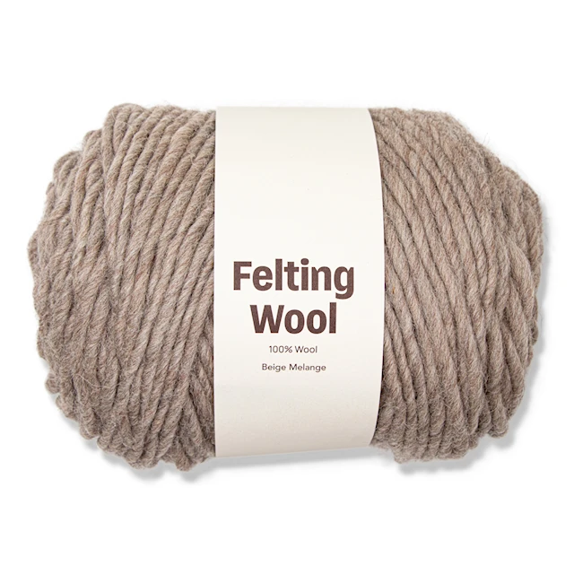Felting Wool 100 g Beige Melange A124 Adlibris
