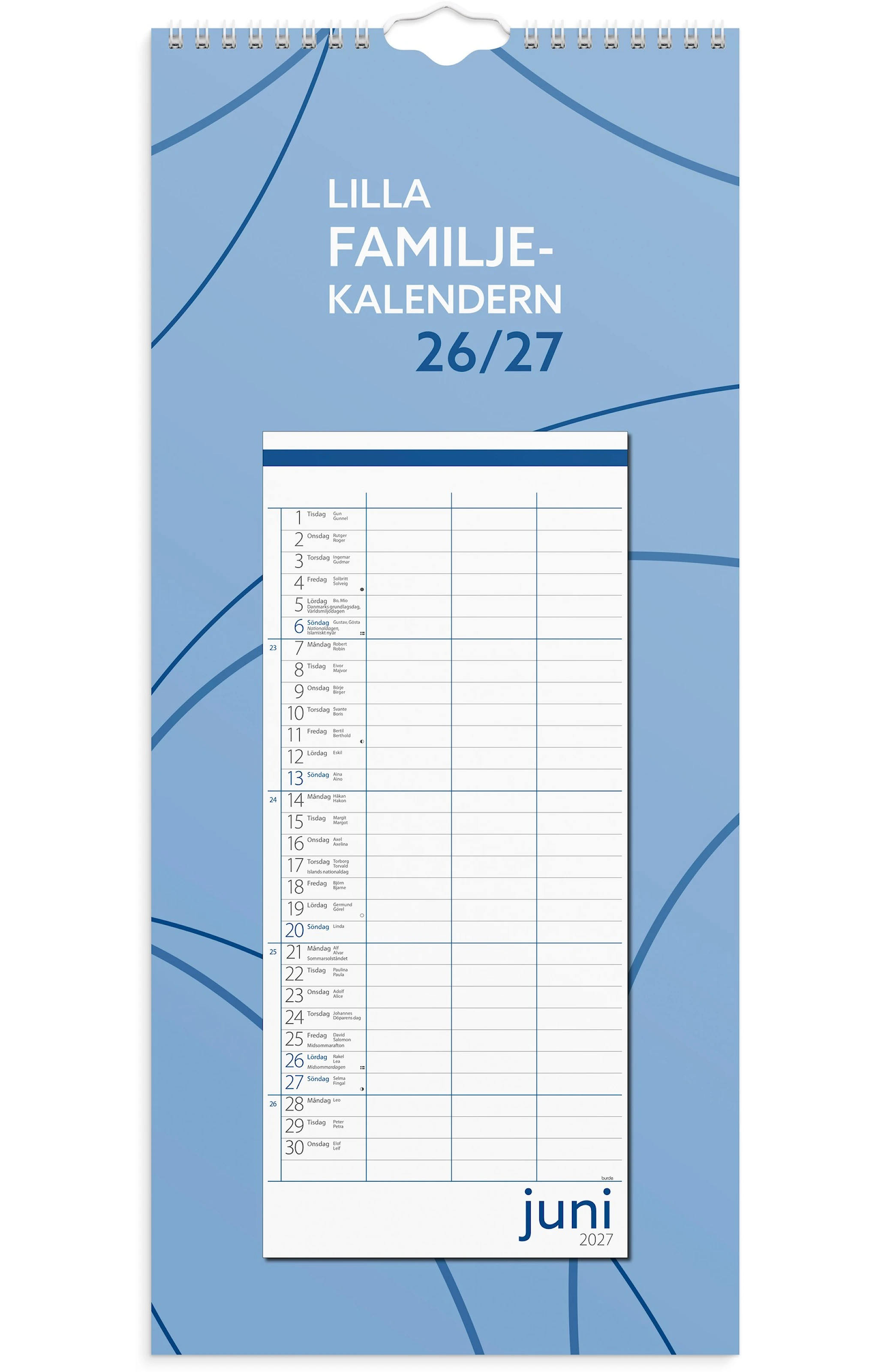 Produktbild för Familjekalender 26/27 Lilla Burde