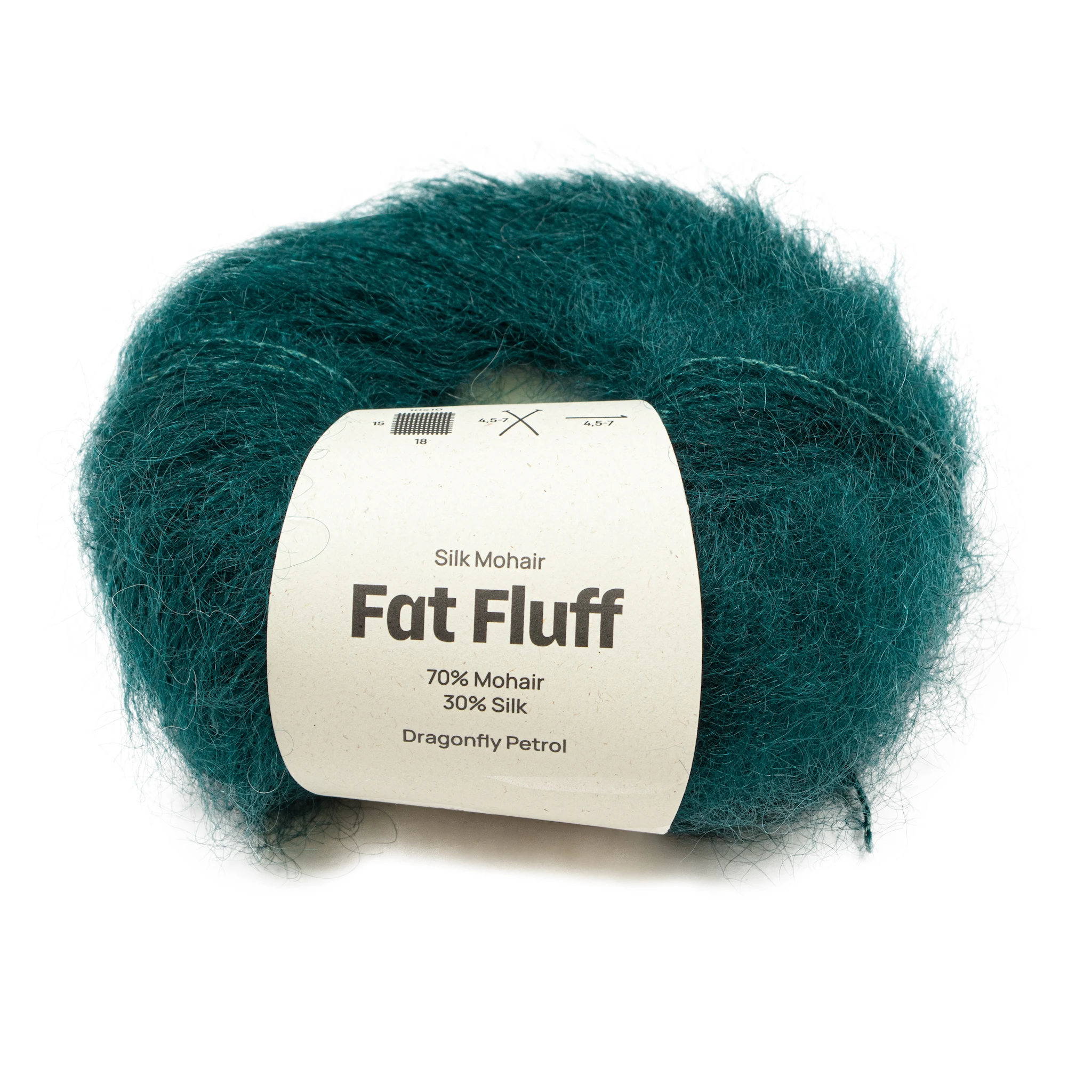 Tuotekuva ille Mohair-Silkki Fat Fluff 25 gr Dragonflyg petrol A792 Adlibris
