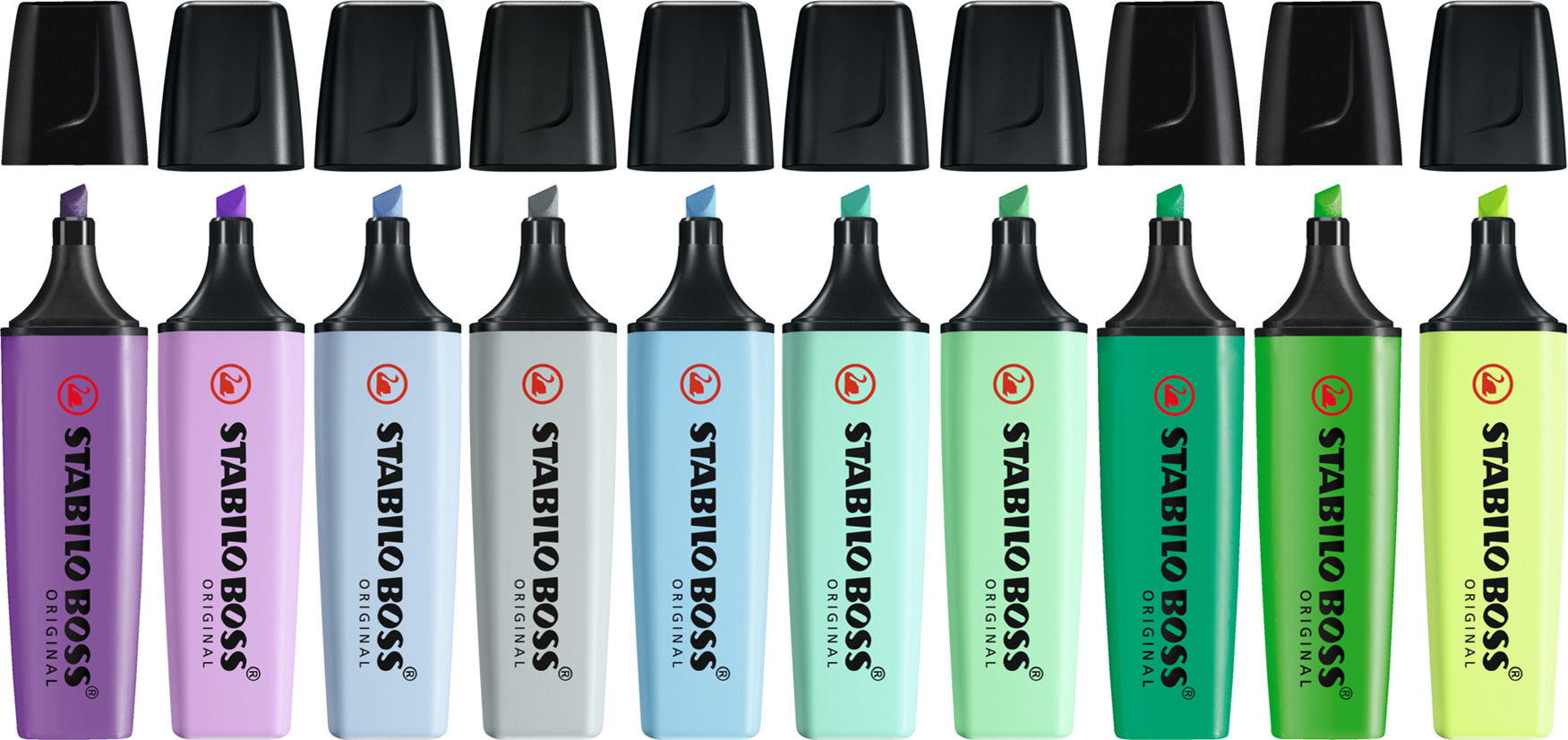 &Ouml;verstrykningspenna Orginal 10-Pack STABILO BOSS