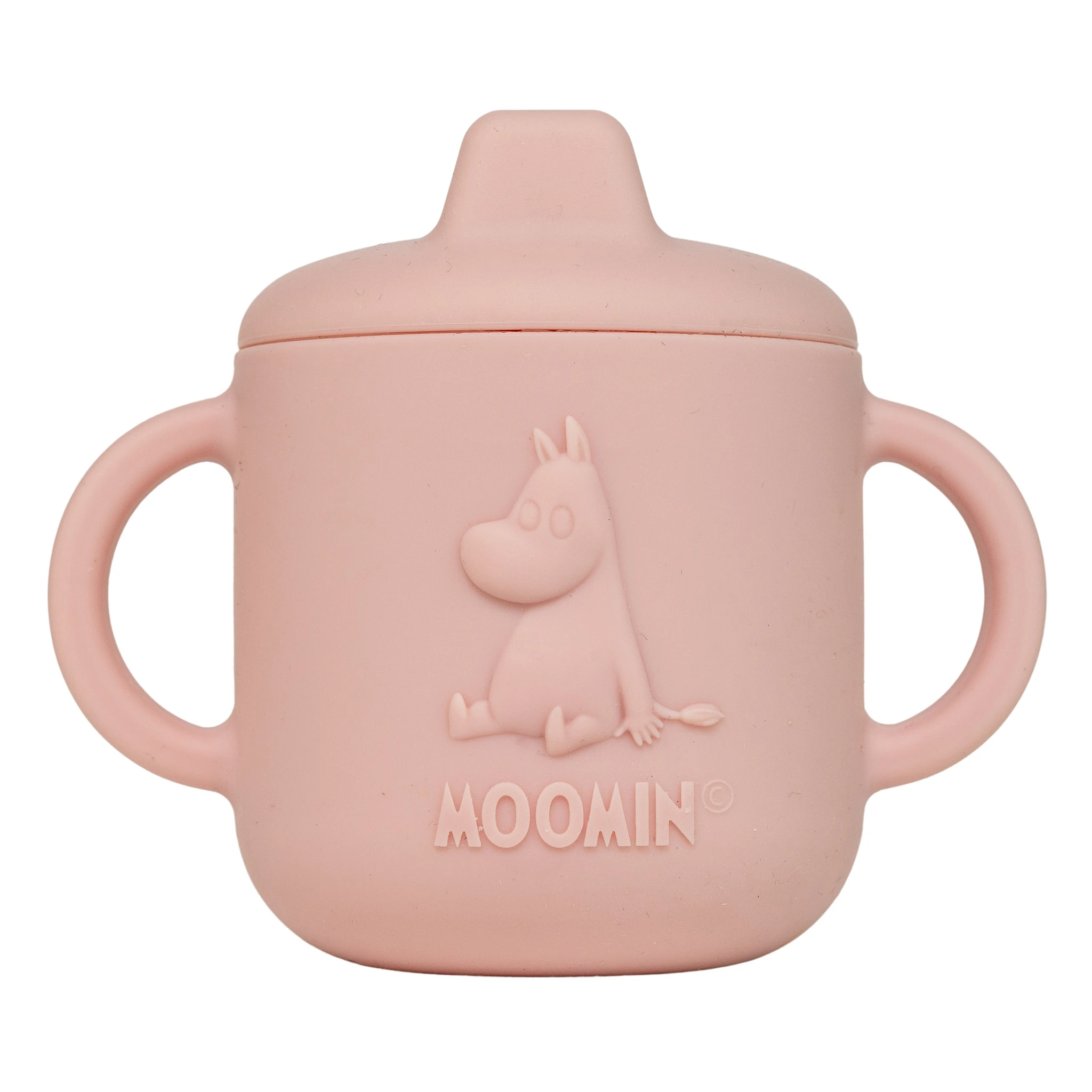 Produktbild för Mumin Silikon Pipmugg Rosehip Pink Rätt Start