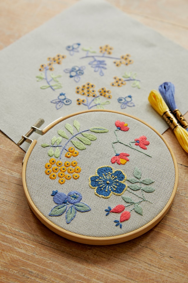 Produktbilde 2 for Broderisett med 2 frukttema fra DMC Mindfulness