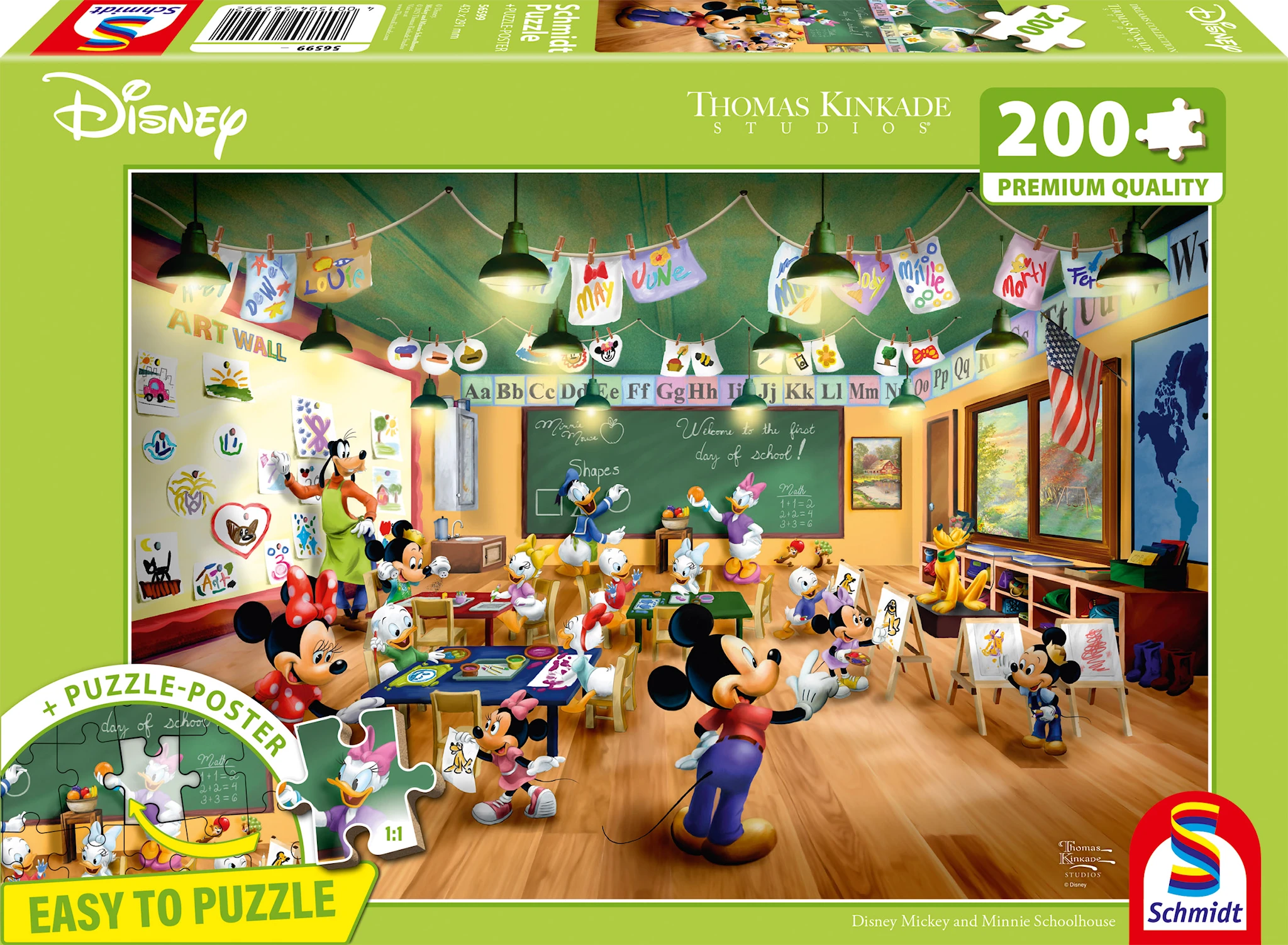 Produktbilde for Mickey and Minnie School Barnepuslespill 200 Bitar Schmidt