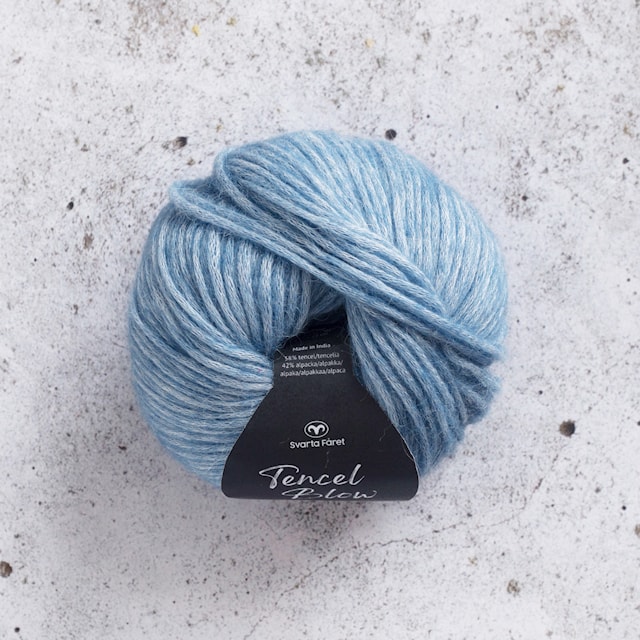 Tencel Blow alpakka-sekoite lanka 50g Porcelain Blue 073 Svarta Fåret