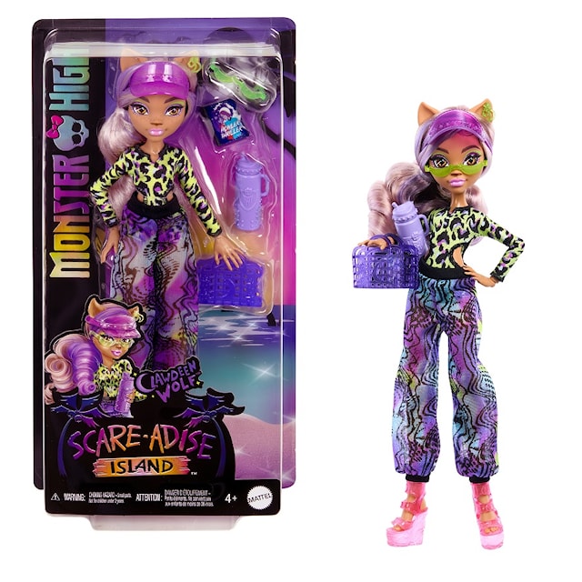 Produktbild 4 för Monster High Scare-adise Island Modedocka Clawdeen