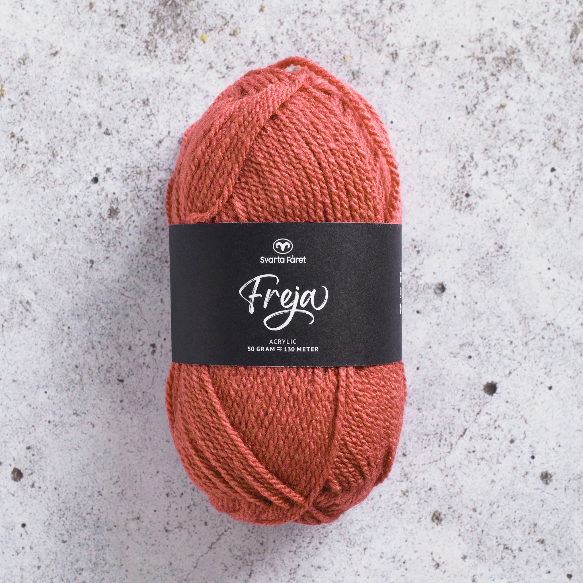 Produktbild för Freja Garn Akryl 50 g Burnt Blush 87 Svarta Fåret