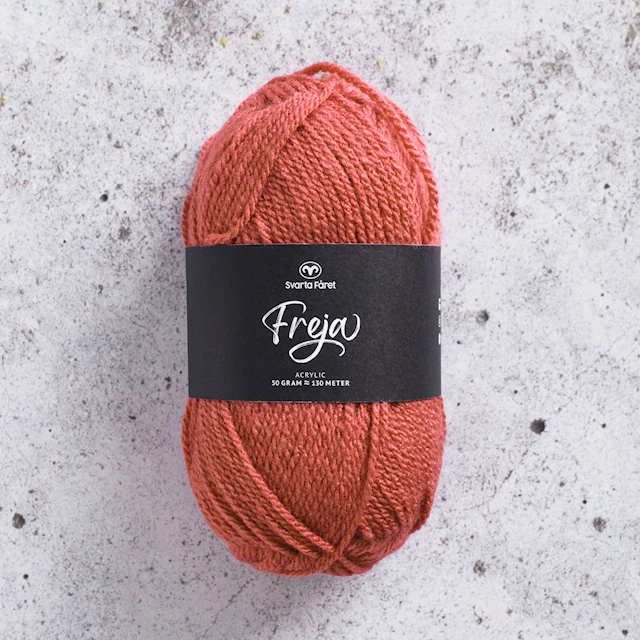 Freja Garn Akryl 50 g Burnt Blush 87 Svarta Fåret