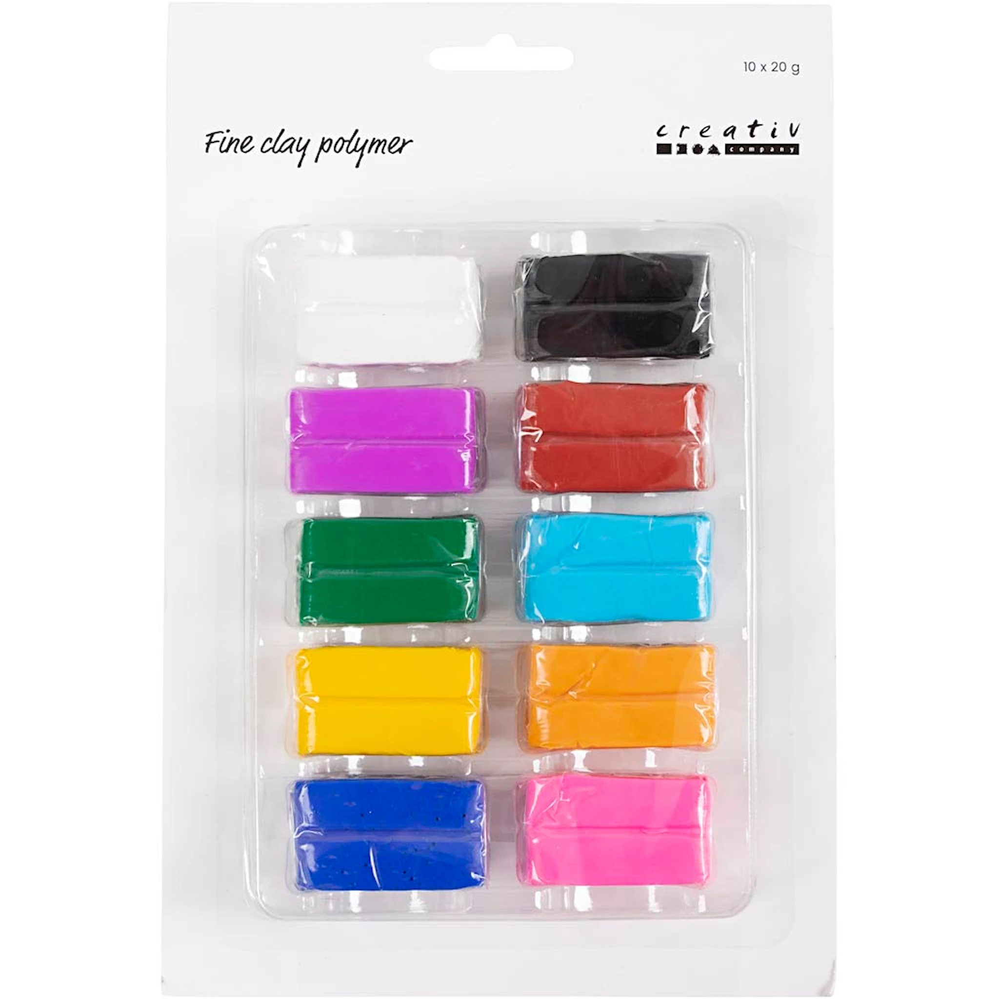 Produktbilde for Fin Polymerleire, colorful, 10x20 g/ 1 pk.