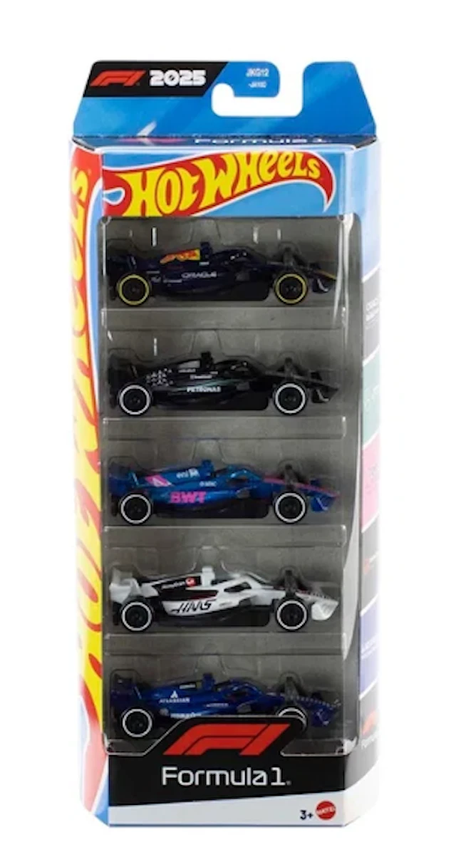 F-1 Racing 2025 1:64 5-Pack Hot Wheels