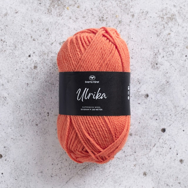 Ulrika Natur Villalanka 50 g Clementine Glow (11) Svarta Fåret
