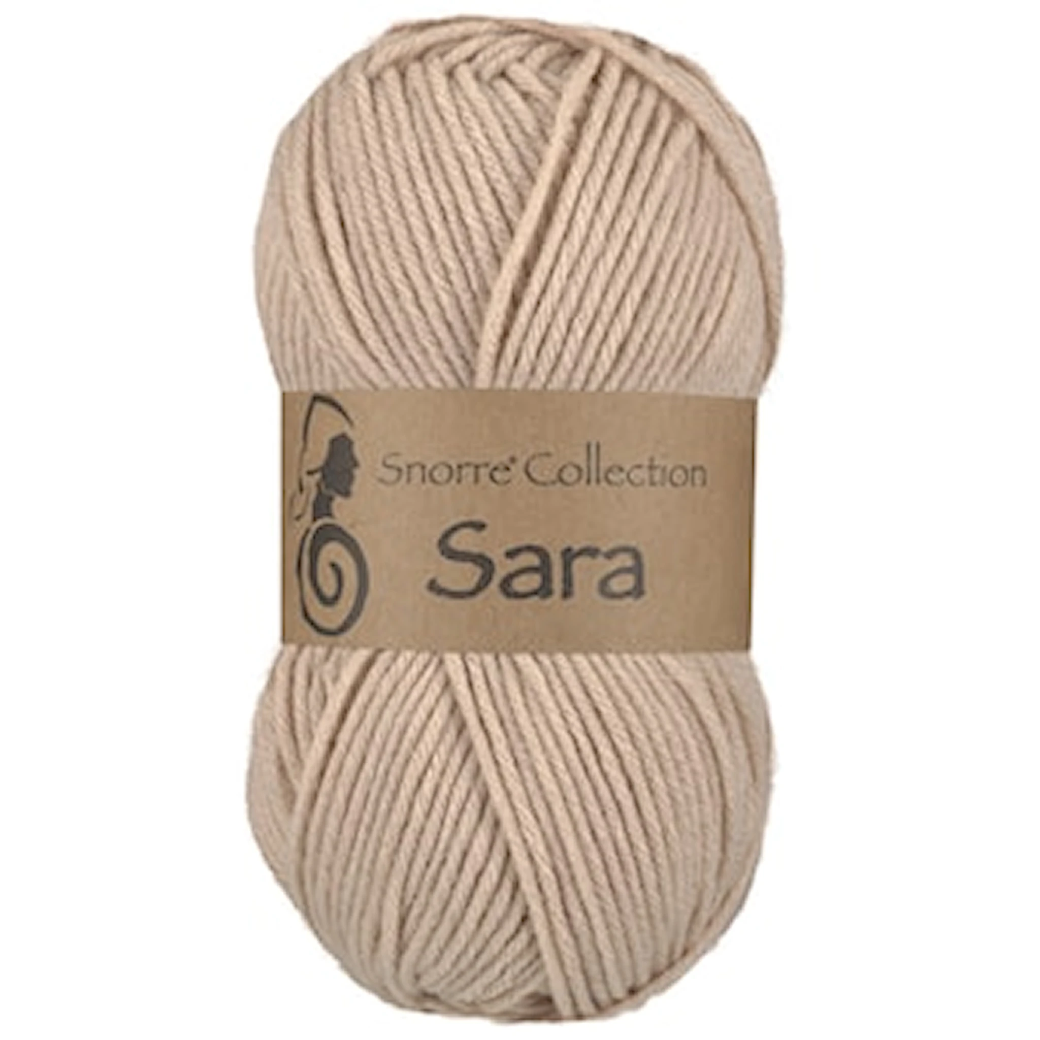 Produktbild för Sara Akrylgarn 50 gr Sand 906, Viking Snorre