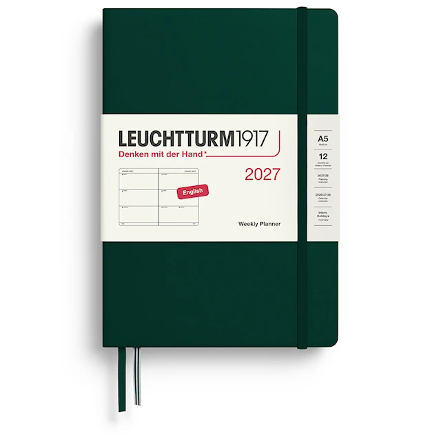 Weekly PLANNER 2027 A5 Hard Forest Green Leuchtturm1917