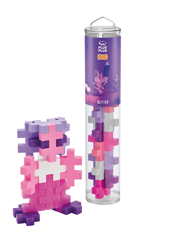 Plus-Plus BIG Glitter Mix / 15pcs Tube