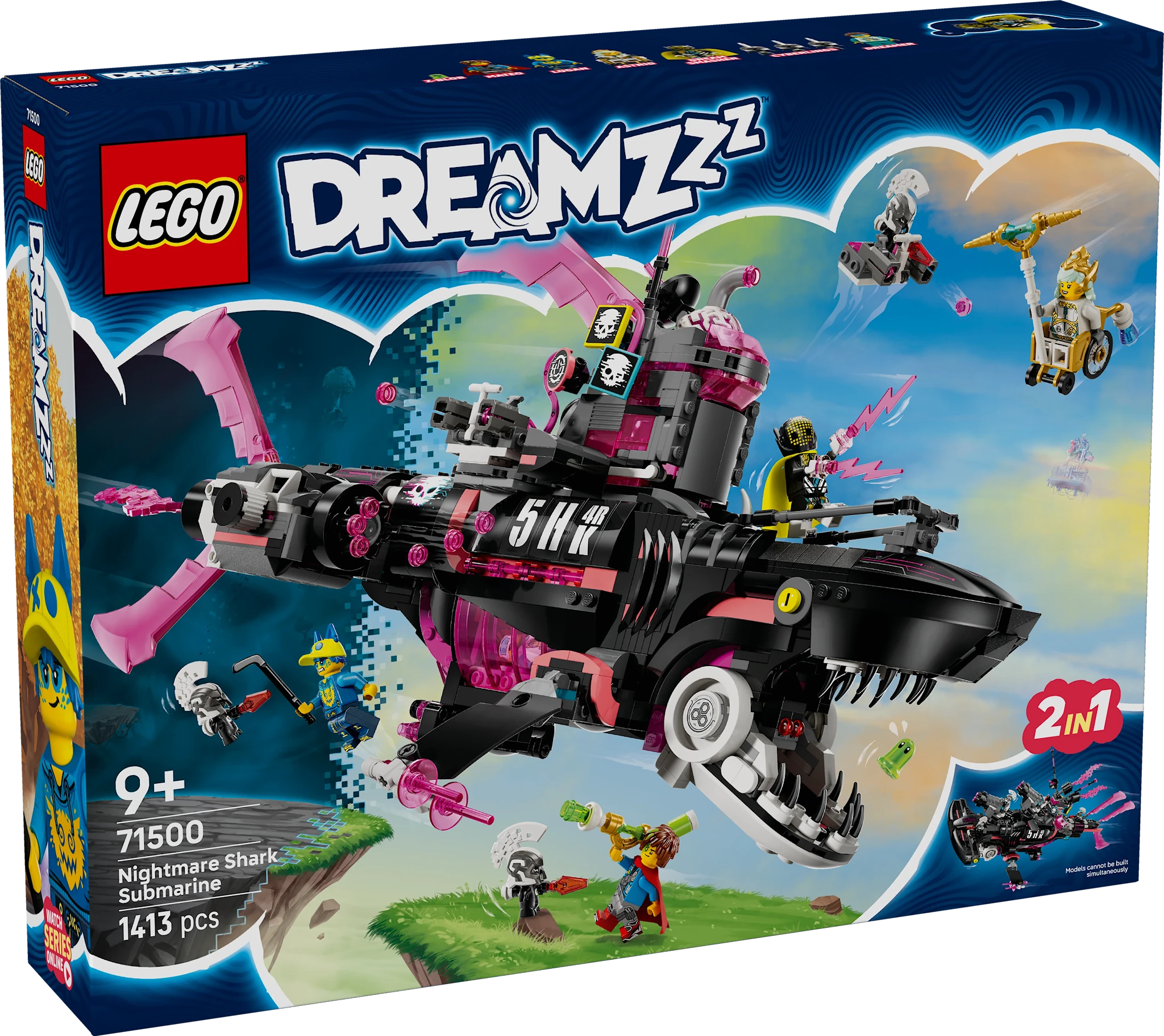 Produktbild för Mardrömmarnas haj-ubåt LEGO® DREAMZzz (71500)