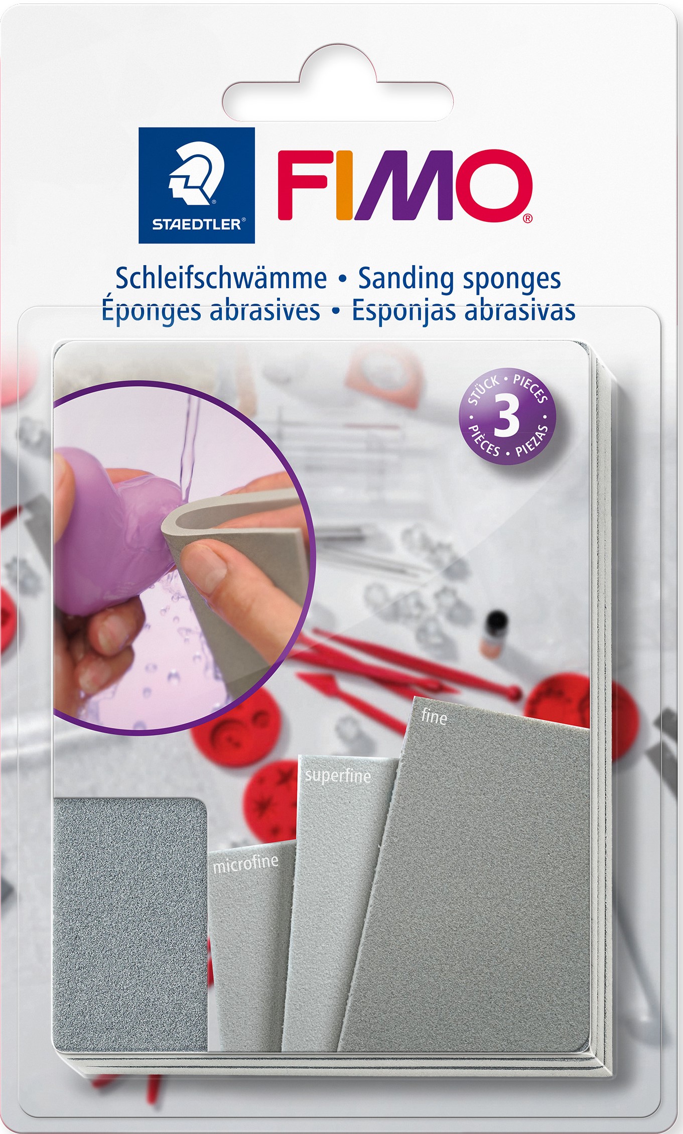 FIMO Slipsvampar till lera 3st Staedtler