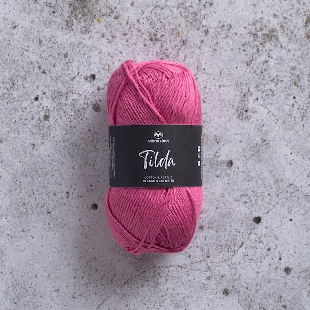 Tilda Lanka Puuvillasekoite 50 g fuchsia 48 Svarta Fåret