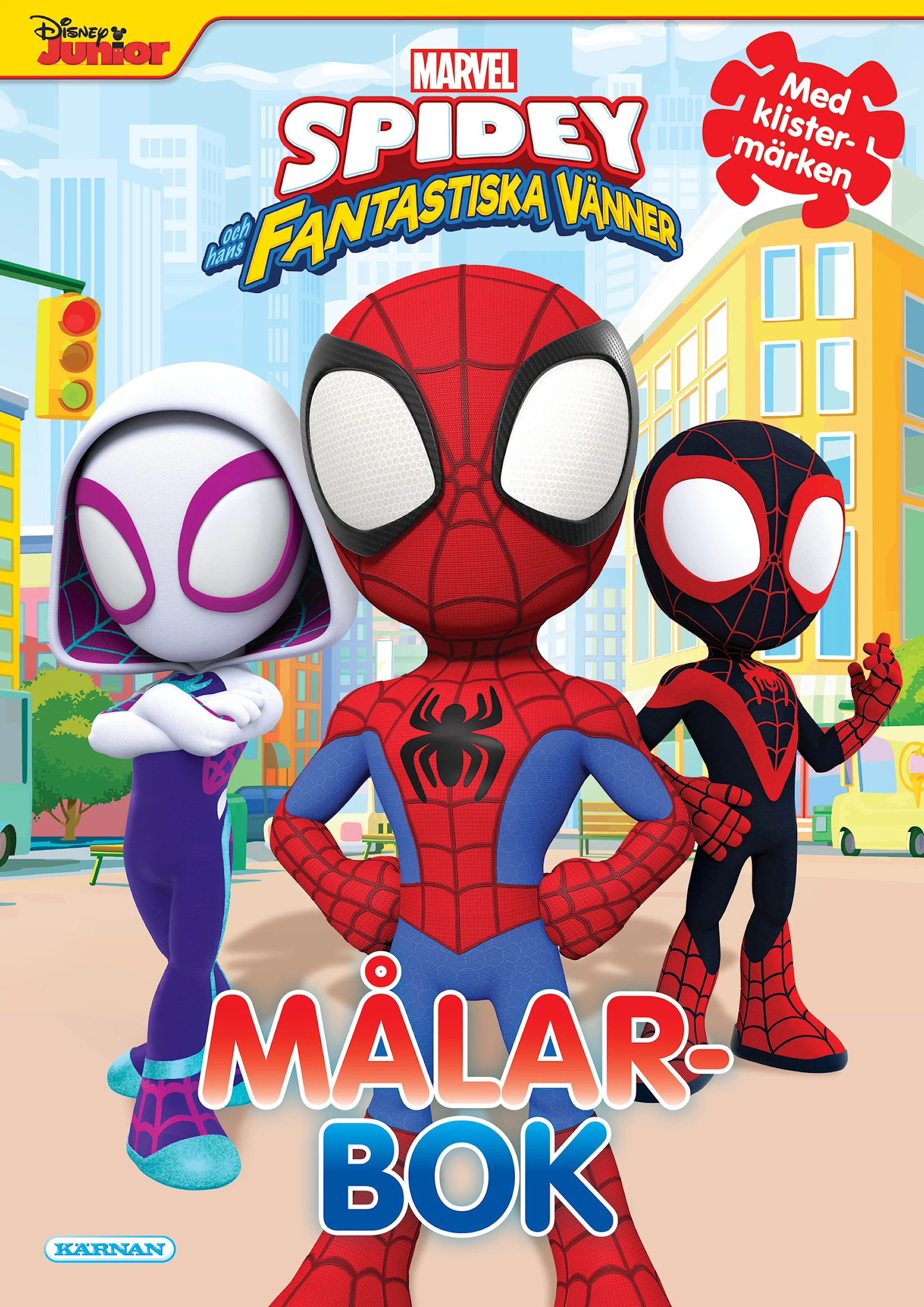 Produktbild för Målarbok Spidey med klistermärken Kärnan
