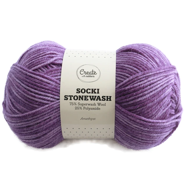 Socki Stonewash 100 g Amethyst B122 Adlibris