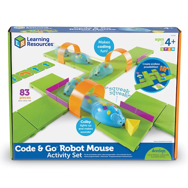 Code & Go Aktivitetsset med Programmerbar Robotmus Learning Resources