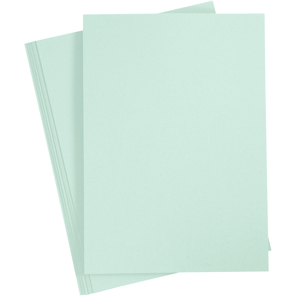 Kartong, A4, ark 210x297 mm, 210 g, pastellgrön, 10 ark/ 1 förp.