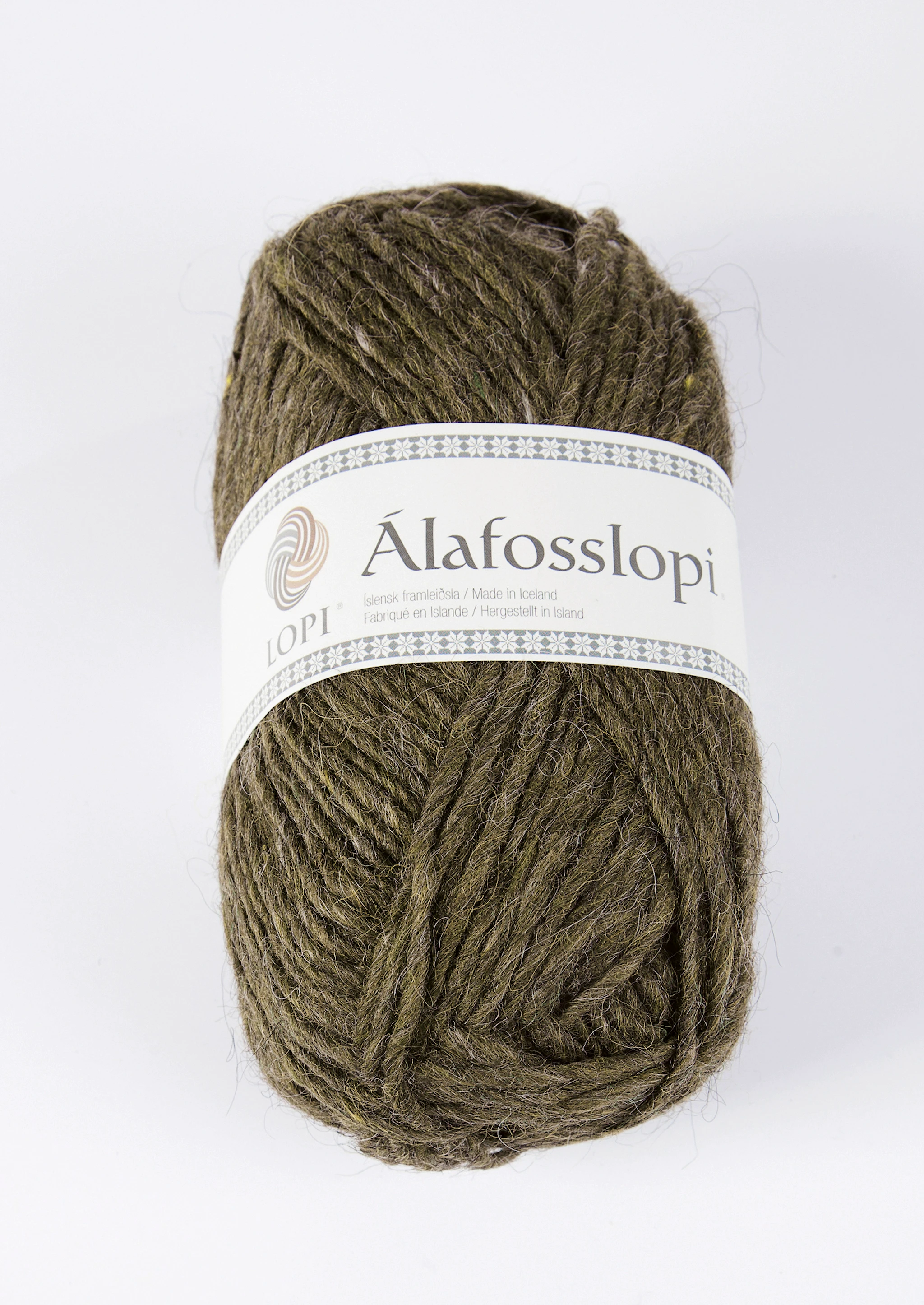 Produktbild för Álafosslopi Garn Ull 100 g Militärgrön Istex (1230)