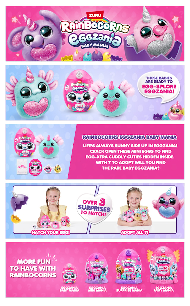 Produktbild 4 för Eggzania Baby Överaskningsägg Rainbocorns
