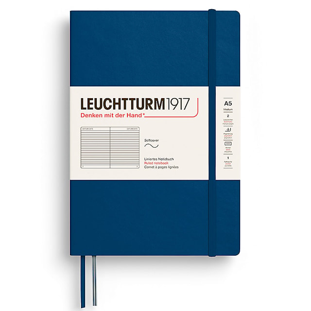 Muistikirja A5 Pehmeä Viivoitettu Indigo Leuchtturm1917