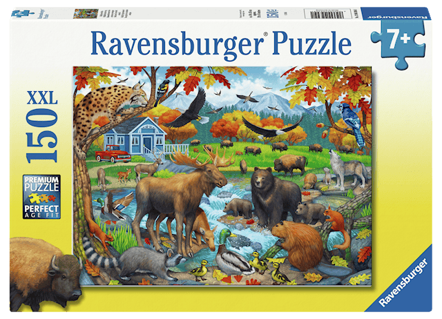 Tuotekuva 1 - Wildlife Gathering Palapeli 150 palaa Ravensburger