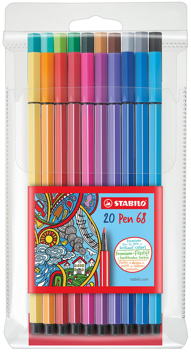 Produktbilde 1 for Ritpennor Fiberpenna Pen 68 20/fp Stabilo