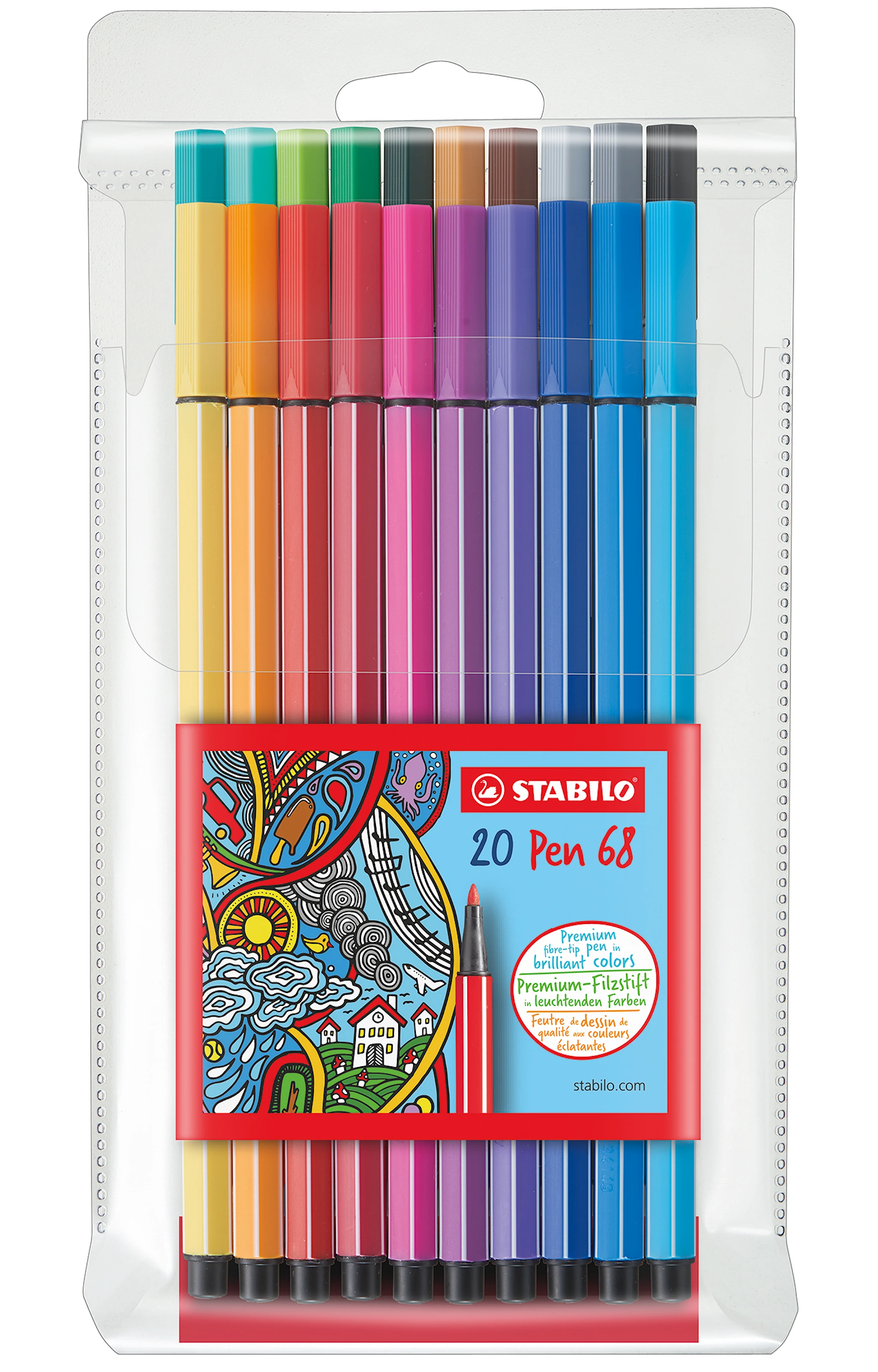 Tuotekuva ille Ritpennor Fiberpenna STABILO Pen 68, 20/fp