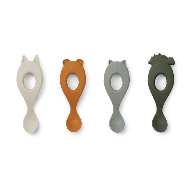 Liva Spoons Silicone 4 kpl Hunter Green Mix Liewood