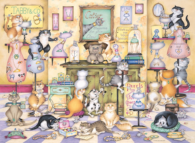 Tuotekuva 2 - Crazy Cats Taby &amp; Co. Palapeli 500 palaa, Ravensburger