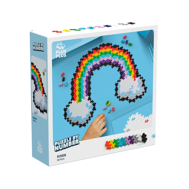 Puzzle By Number Rainbow 500 bitar Plus-Plus