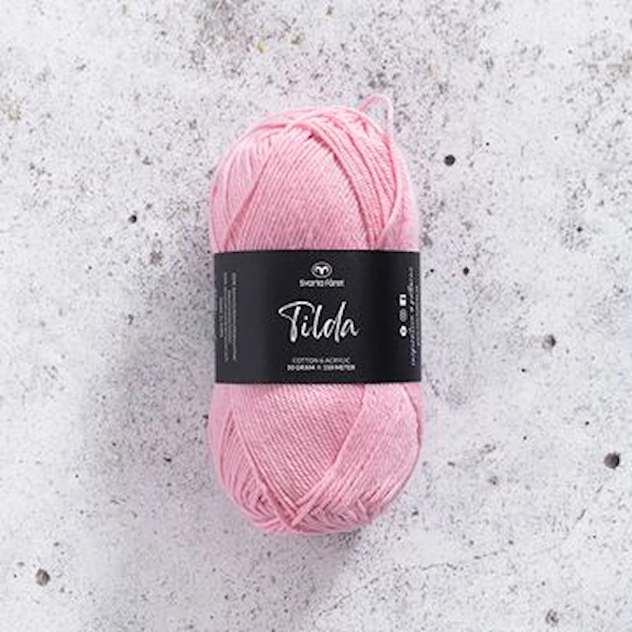 Produktbild för Tilda Garn Bomullsmix 50g Svarta Fåret