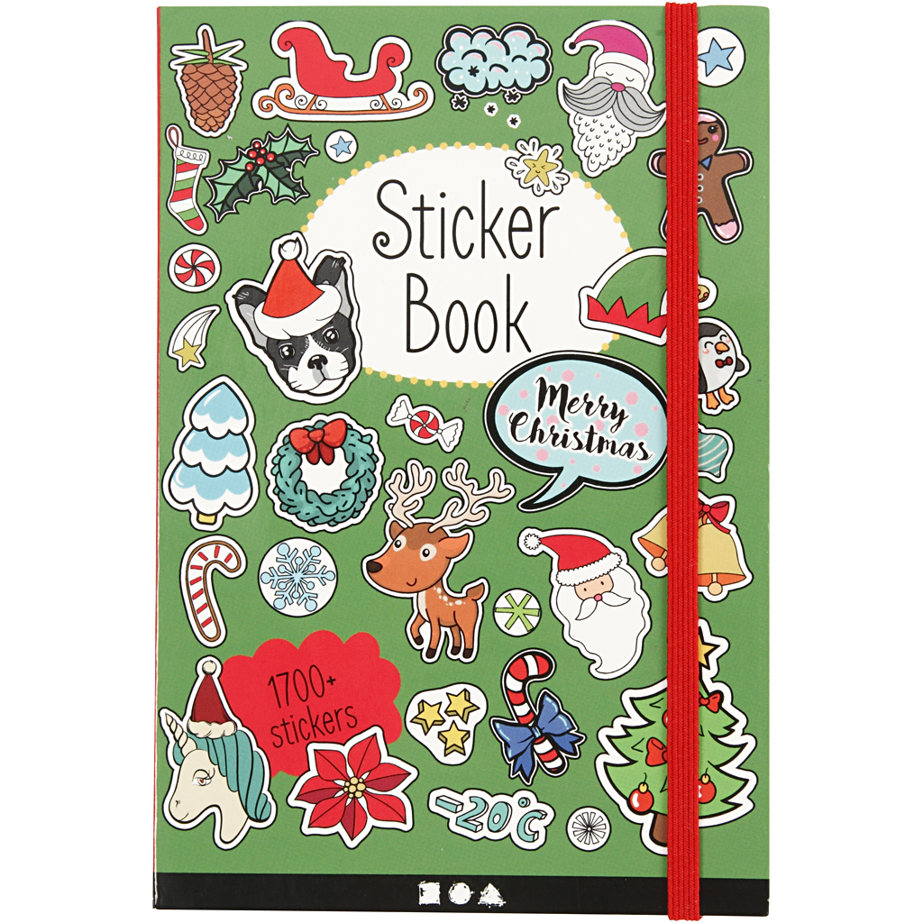 Bok med klistermärken Julmotiv 1700 olika stickers Creativ Company
