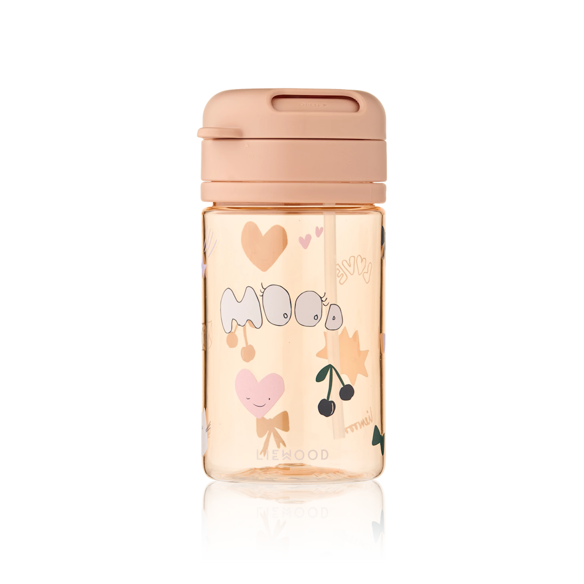 Produktbild för Pavia Tritan Mugg med Sugrör 500 ml Mood/Pale Tuscany Liewood