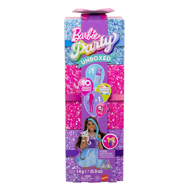 Produktbild 1 för Barbie Glam Party Unboxed Lila Modedocka
