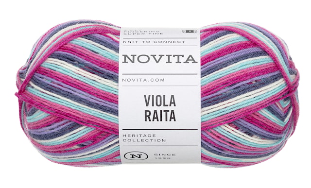 Tuotekuva 1 - Viola Raita Lanka Villasekoite 100g 8401 Taivaanranta  8401 Novita