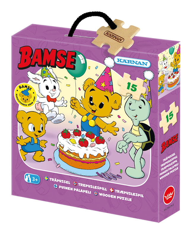 Bamse Kalasmotiv TräBarnpussel 15 Bitar Kärnan