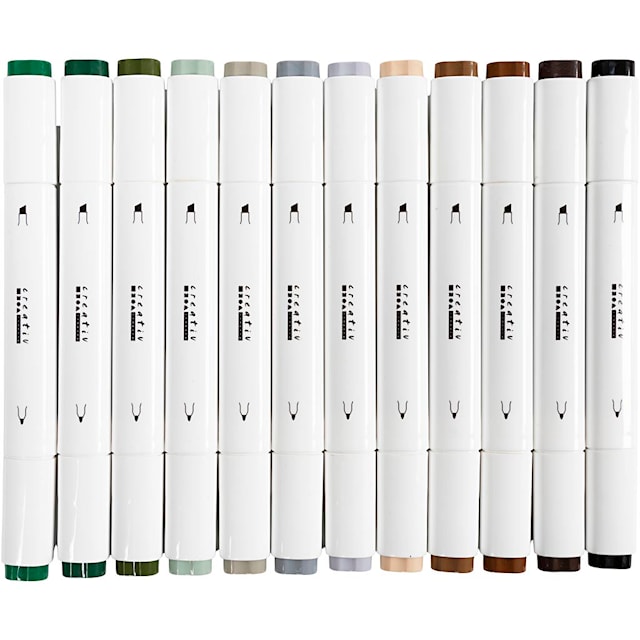 Produktbild 6 för Markers Illustration Naturliga färger 12-pack Creativ Company