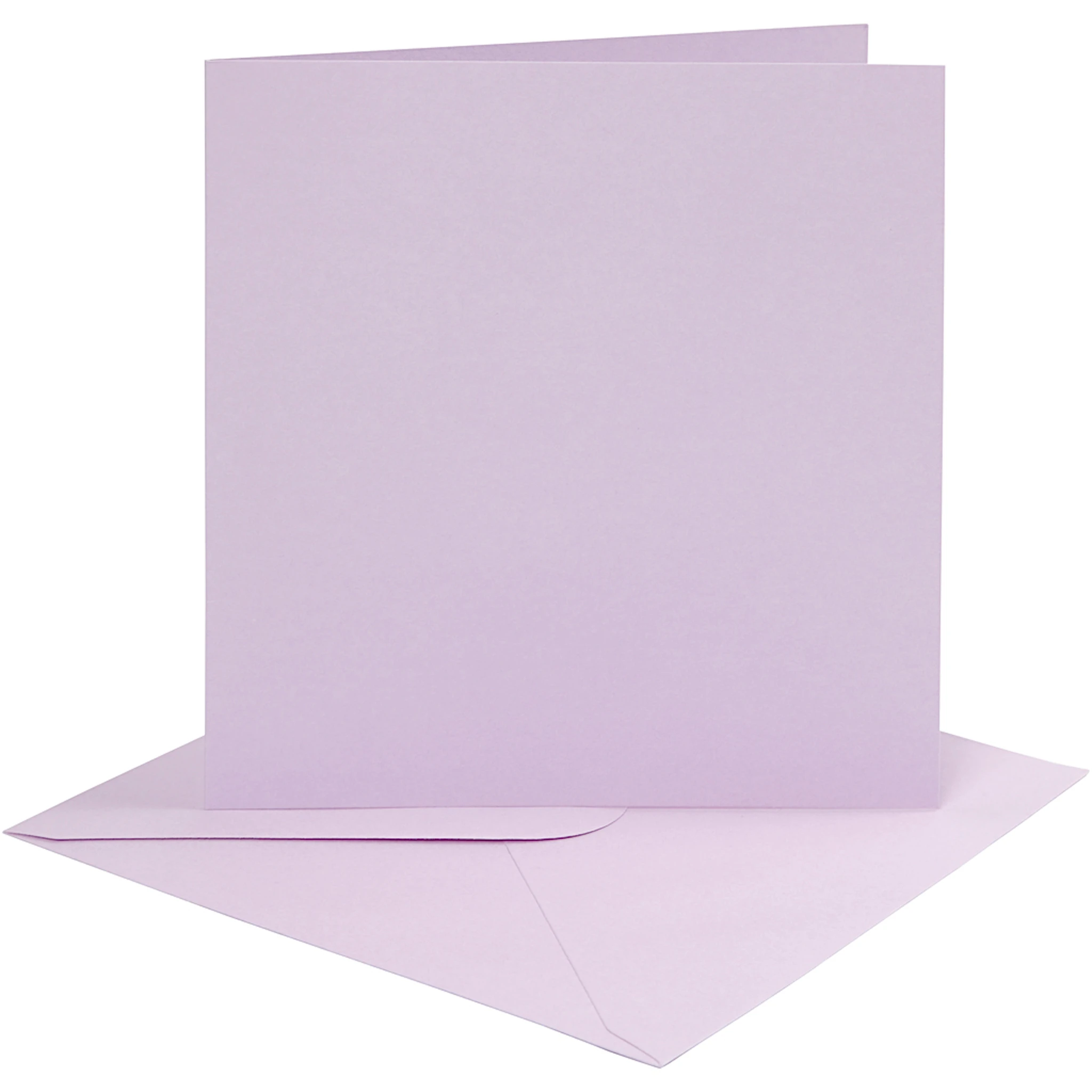Tuotekuva ille Korttipohja-/kirjekuoripakkaus, kortin koko 15,2x15,2 cm, kirjekuoren koko 16x16 cm, 210 g, vaaleanvioletti, 4 set/ 1 pkt