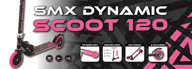 Tuotekuva 4 - Potkulauta, Scoot 120mm Pink, SportMe