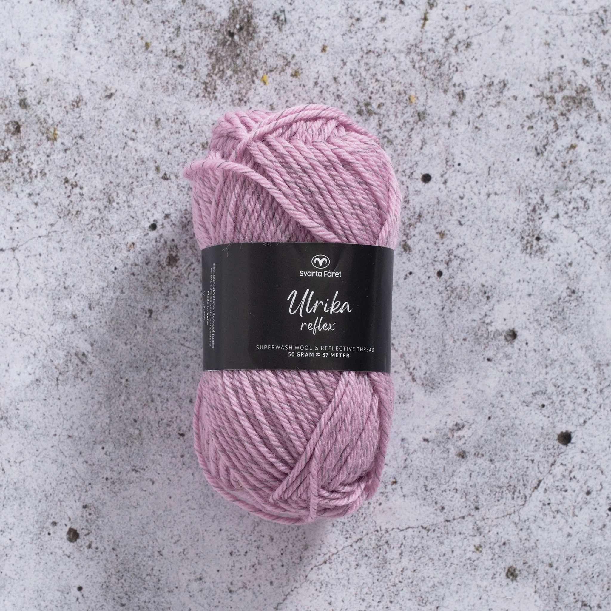 Produktbilde for Ulrika Reflex Garn Ullmiks 50 g Svarta Fåret