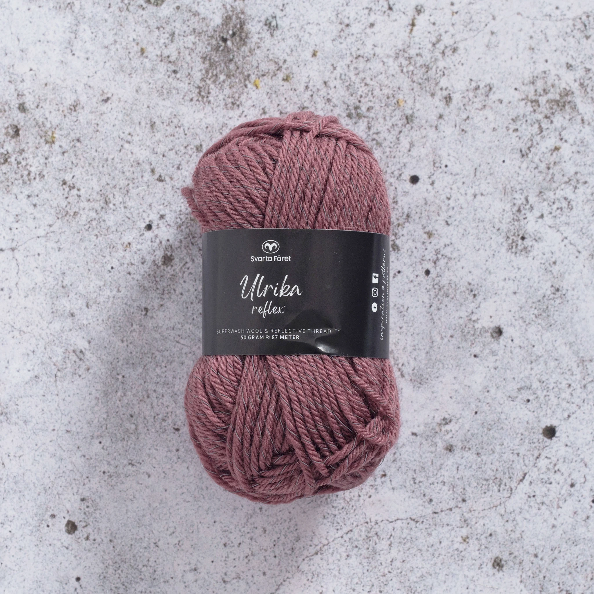Produktbilde for Ulrika Reflex Garn Ullmiks 50 g Svarta Fåret