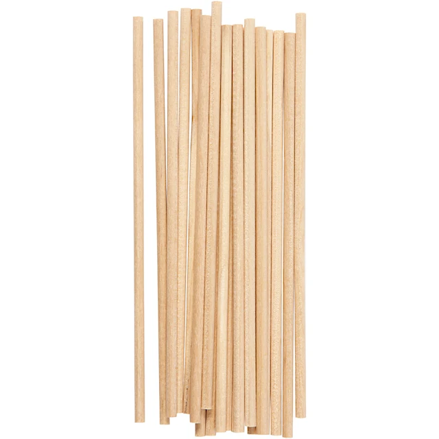 Rundstav i trä 15 cm diameter 4 mm 20-pack