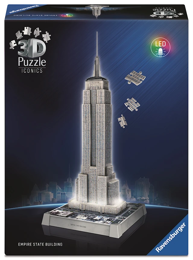 Iconic Empire State Building Light 3D-Pussel 216 Bitar, Ravensburger