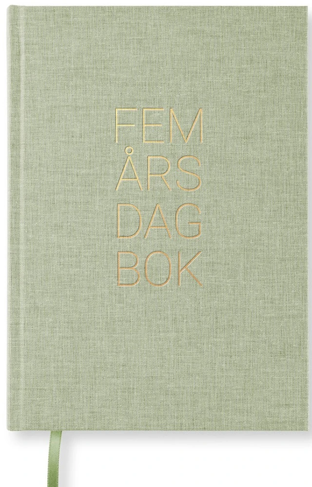 5-Års Dagbok A5 Green Leaf Paperstyle