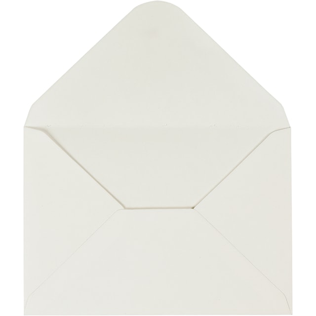 Tuotekuva 1 - Kirjekuoret, kirjekuoren koko 11,5x16 cm, 110 g, luonnonvalkonen, 10 kpl/ 1 pkt