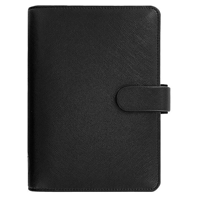 Saffiano Henkilöstö Musta Filofax